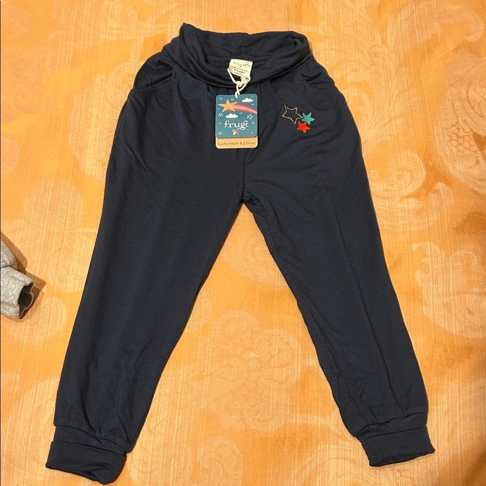 Organic Cotton Frugi Navy Kids Joggers NWT
